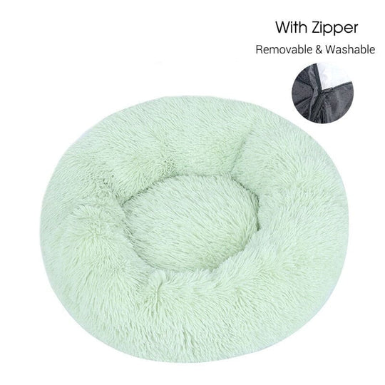 Calming Dog Donut Bed With Removable Cover BonaceBoutique Mint XXS 