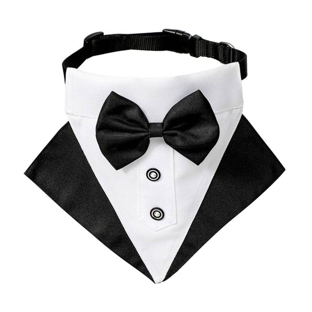 Dog Tuxedo Collar 0 BonaceBoutique Black & White S 