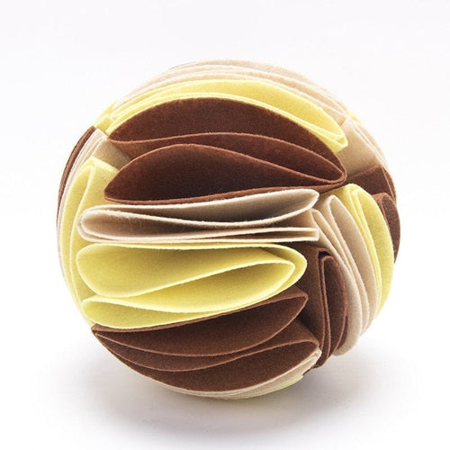 Interactive Dog Snuffle Ball 0 BonaceBoutique Yellow & Brown S (15cm) 