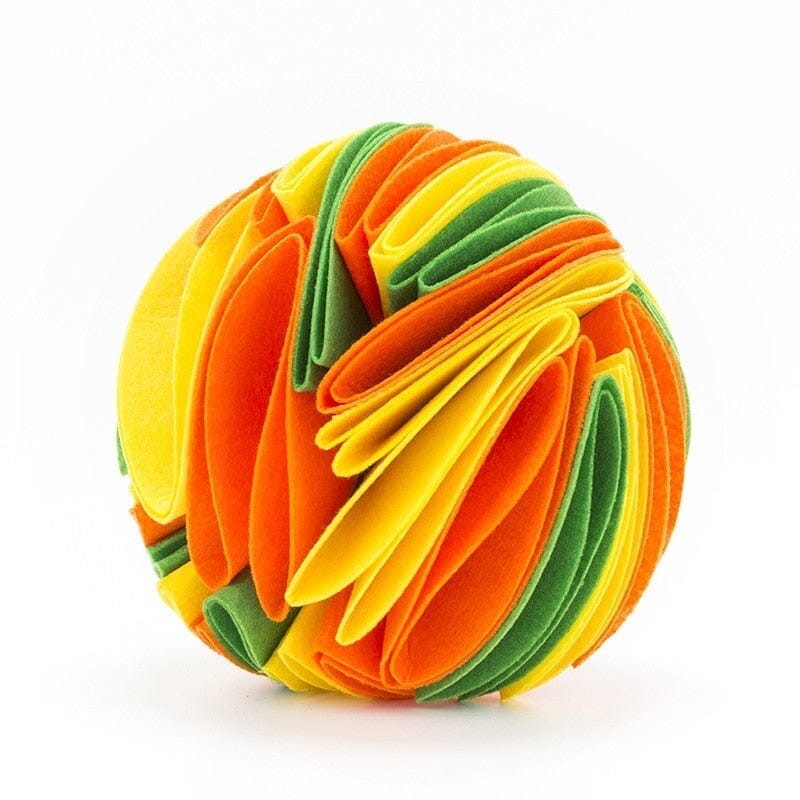 Interactive Dog Snuffle Ball 0 BonaceBoutique Yellow & Orange S (15cm) 