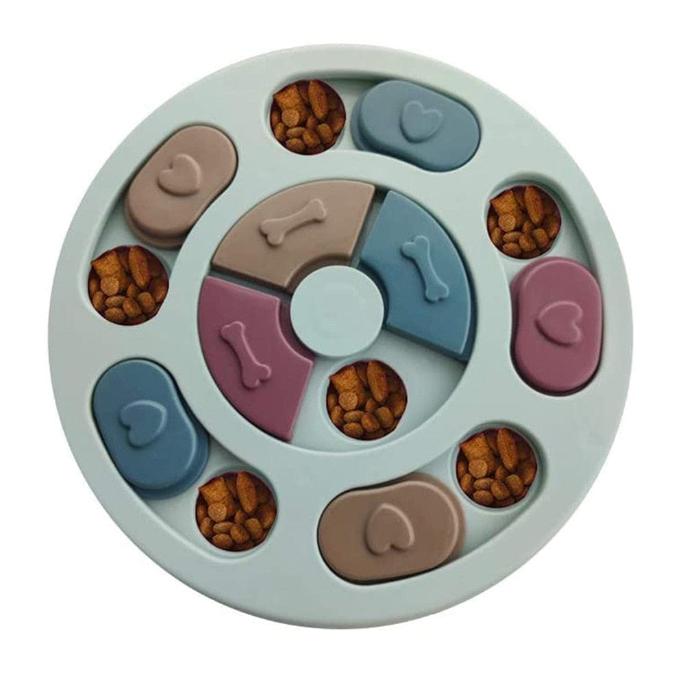 Interactive Treat Puzzle Toy BonaceBoutique Light Blue 