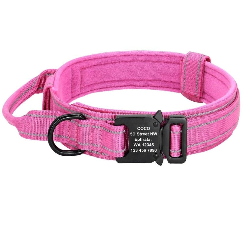 hot pink dog tactical collar