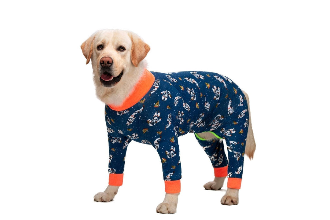 The Coziest Fleece Dog Pajamas BonaceBoutique Astronauts XS 