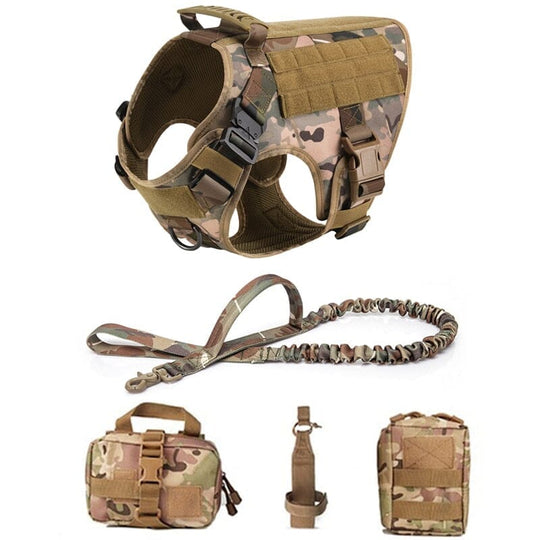 Ultimate Tactical Dog Gear Set  Leash & MOLLE Pouches - OnePaw – One Paw  Dog Company